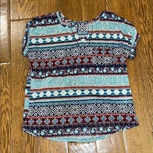 EUC Tribal Print Top